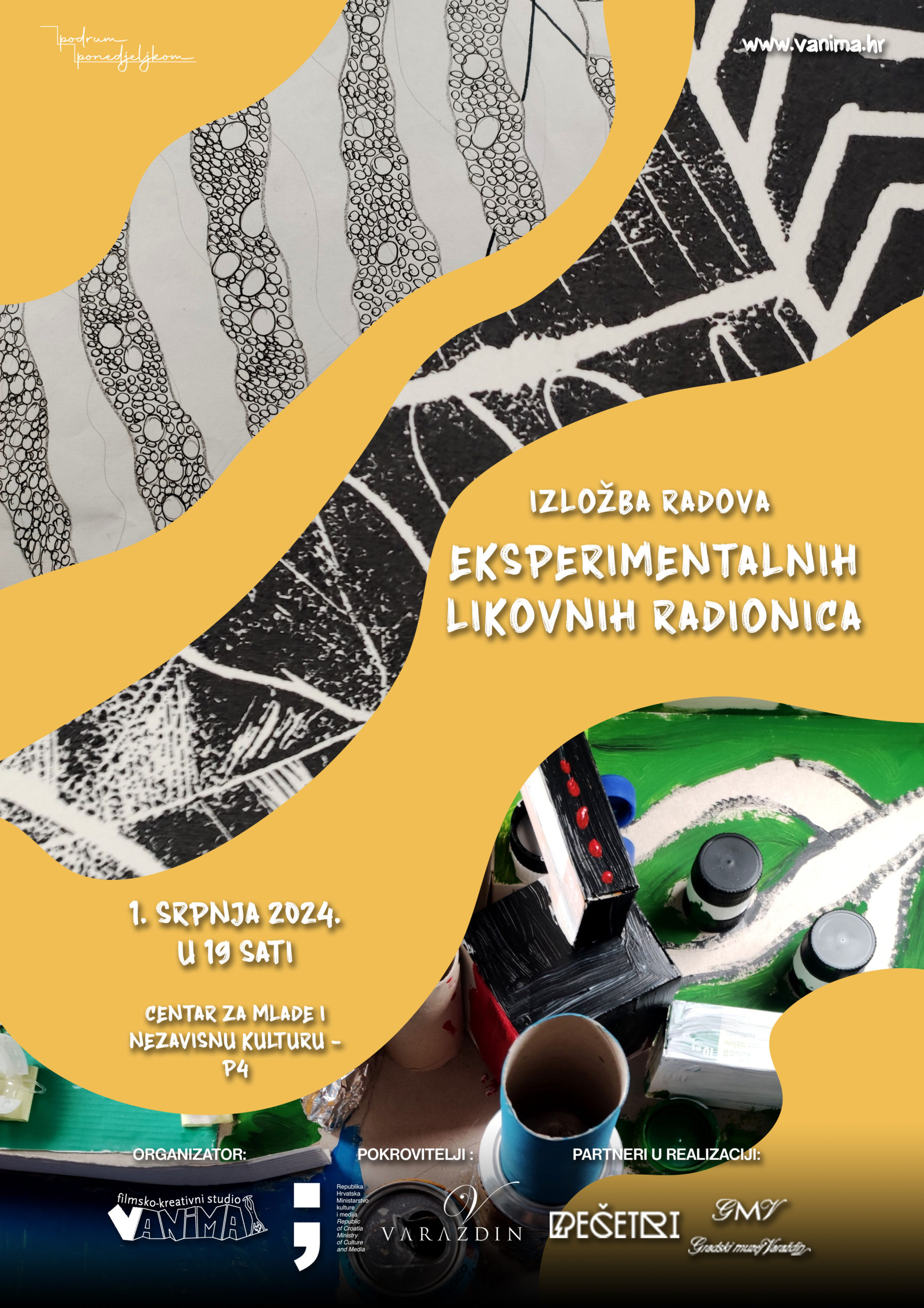 Podrum ponedjeljkom: otvorena skupna izložba polaznika eksperimentalno-likovnih radionica
