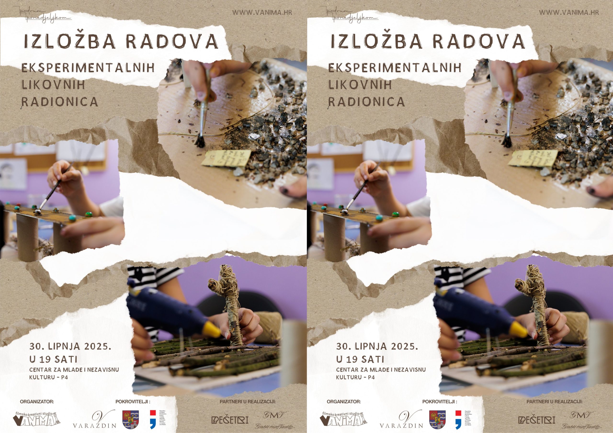 Podrum ponedjeljkom: izložba radova polaznika eksperimentalno-likovnih radionica